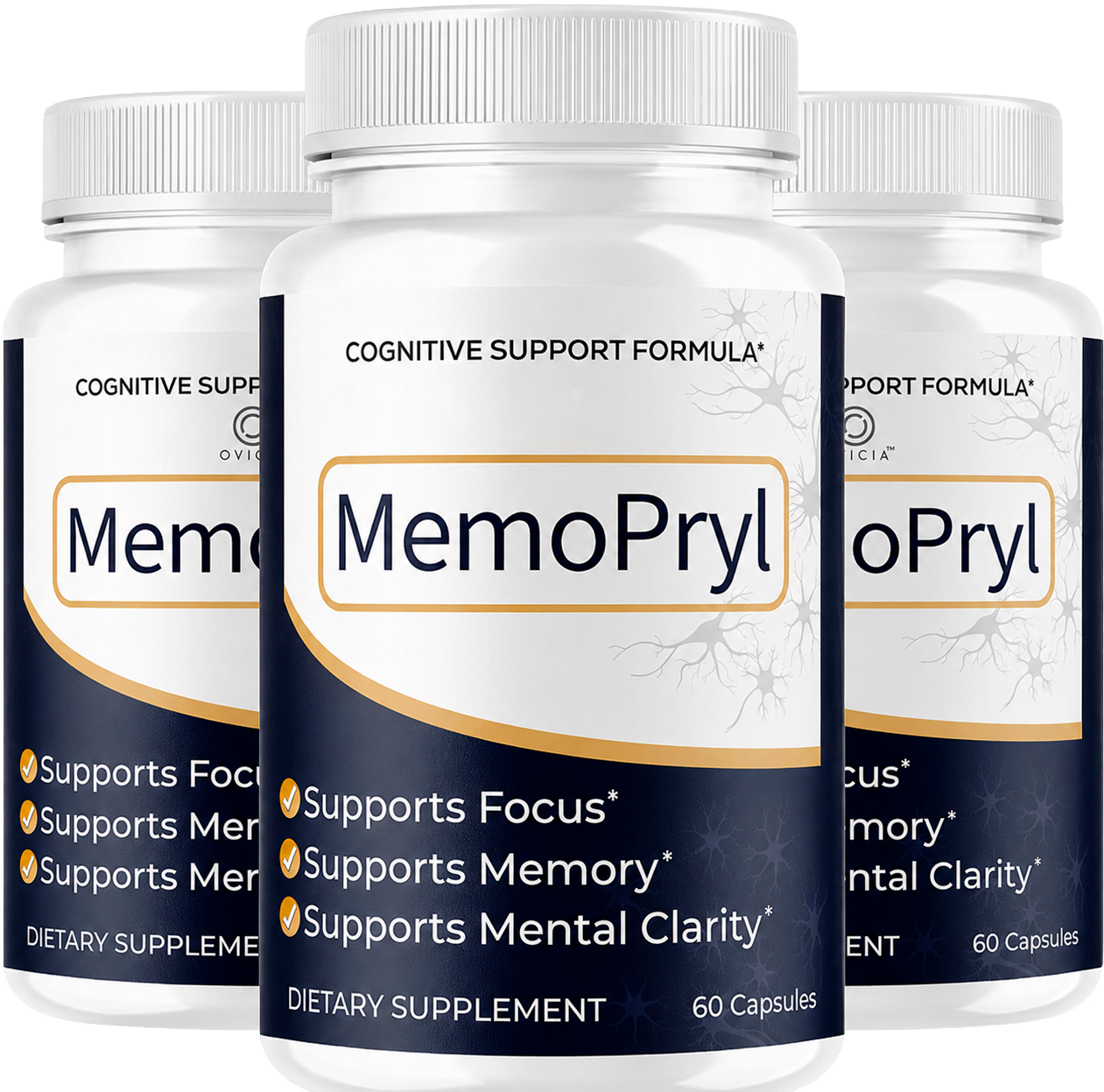 MemoPryl Memory Support Supplement Bottles